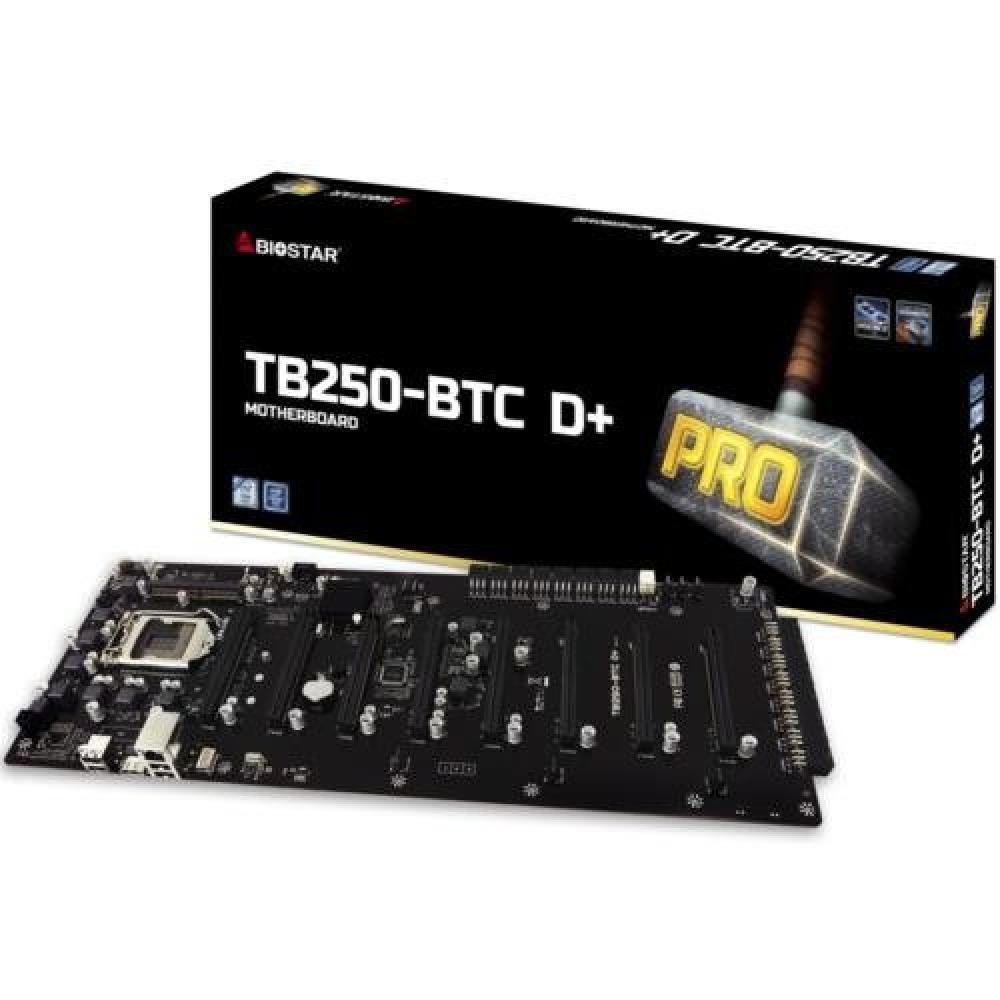 BIOSTAR TB250-BTC D+ DDR4 1151P MINING MAINBOARD SO-DIMM