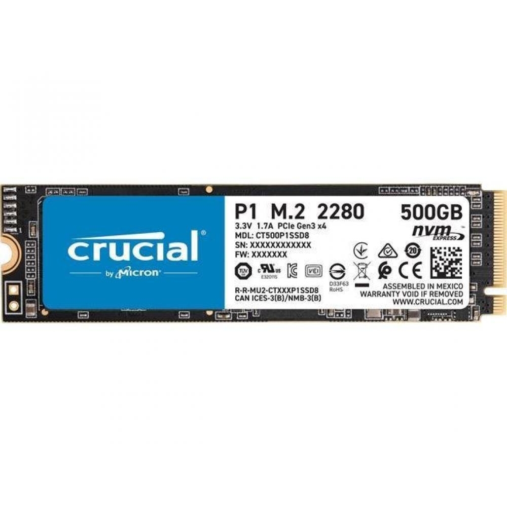 Crucial P1 500GB SSD m.2 NVMe PCIe CT500P1SSD8