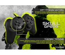 Trilogic SKULL Gp828 PS2 PS3 PC Uyumlu Çift Titreşim Oyun Kolu