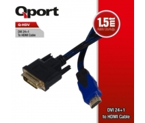 Qport Q-Hdv Dvi To Hdmi 1,8m 24+1 Çevirici Kablo