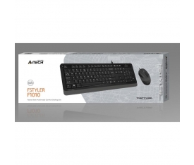 A4 Tech F1010 MM Klavye Mouse Set Gri USB