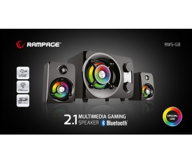 RAMPAGE RMS-G8 2+1 25W B.TOOTH+USB GAMİNG SPEAKER