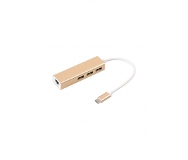 S-LİNK SL-UTY100 TYPE-C TO USB+ETHERNET ÇEVİRİCİ