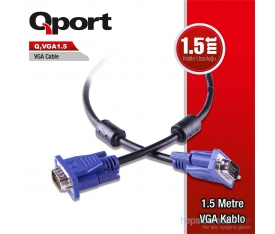 QPORT Q-VGA1.5 1,5 METRE VGA KABLO