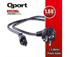 Qport Q-POWY1.5 Yonca Ntb Power Kablosu 1.5 Metre