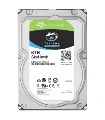 SEAGATE SKYHAWK 3,5" 6 TB 256MB 7200 ST6000VX0023 RV SENSÖR, SATA3, 64HD KAMERA,7/24 GÜVENLİK DİSKİ