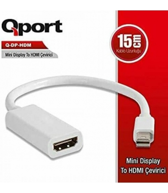 Qport Q-DP-HDM 15cm Mini Display to HDMI Çevirici