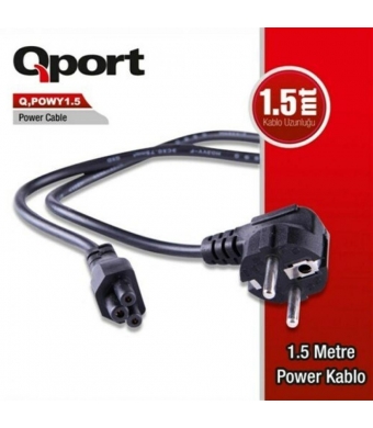 Qport Q-POWY1.5 Yonca Ntb Power Kablosu 1.5 Metre