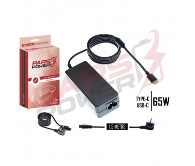 20V 3.25A, 19V 3.42A, 15V 4.33A USB-C Type-C Adaptör Şarj Aleti-Cihazı V2 (Pars Power)