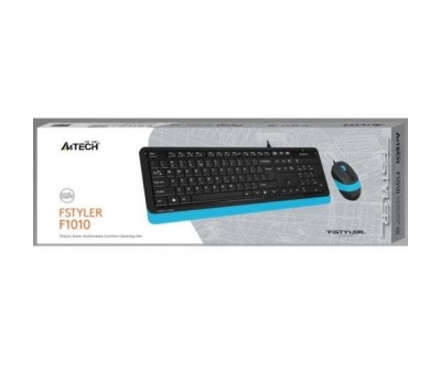 A4 Tech F1010 MM Klavye Mouse Set Mavi USB