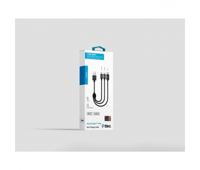 TTEC ALUMİCABLE MİNİ TRİO 30 CM 2DK31 ŞARJ KABLOSU