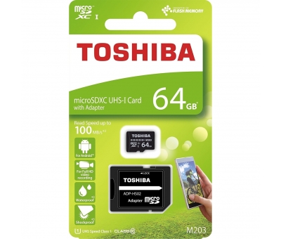 TOSHİBA 64 GB MİCRO SDHC UHS-1 THN-M203K0640EA HAFIZA KARTI