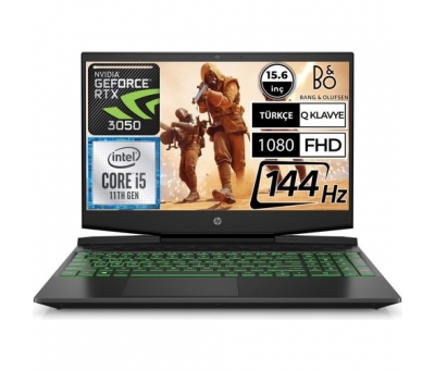 HP PAVİLİON 15-DK2076NT 54T32EA09 I5-11300H 8GB 512SSD RTX3050 15.6" FULLHD W10P TAŞINABİLİR BİLGİSAYAR