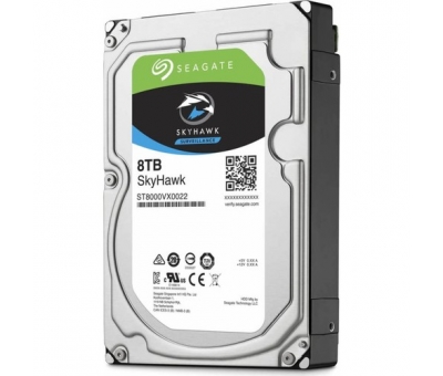 SEAGATE SKYHAWK 3,5" 8TB 256MB 7200 ST8000VX004 RV SENSÖR, SATA3, 64HD KAMERA, 7/24 GÜVENLİK DİSKİ