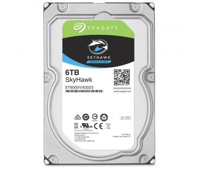 SEAGATE SKYHAWK 3,5" 6 TB 256MB 7200 ST6000VX0023 RV SENSÖR, SATA3, 64HD KAMERA,7/24 GÜVENLİK DİSKİ