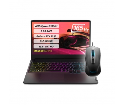 LENOVO IDEAPAD GAMİNG 3 15ACH6 AMD RYZEN5-5600H 8GB 512GB SSD 4GB RTX 3050 15.6" FHD FREEDOS TAŞINABİLİR BİLGİSAYAR 82K200K6TX