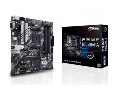 ASUS PRIME B550M-A DDR4 S+V+GL AM4 4400 MHZ (OC)HDMI DVI VGA ÇIFT M2 USB3.2 AX