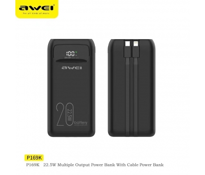 Awei  20000mAh Multiple Output PowerBank