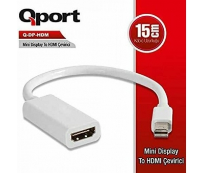 Qport Q-DP-HDM 15cm Mini Display to HDMI Çevirici