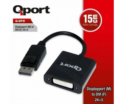 Qport Q-DPD DP TO DVI ÇEVİRİCİ